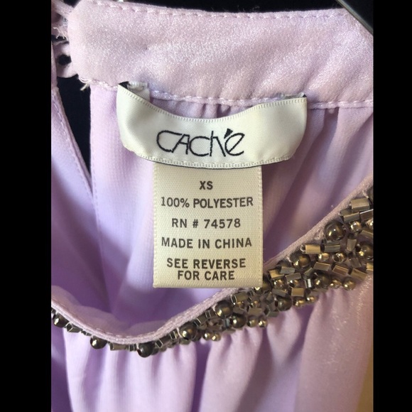 Purple shimmer Cache halter top with beading - Picture 6 of 11